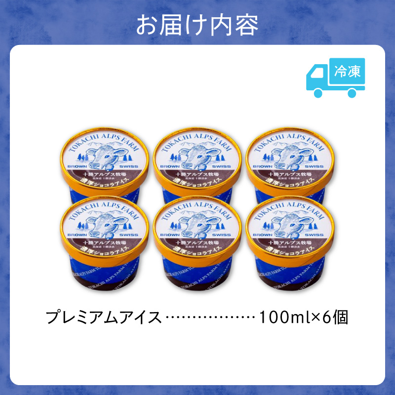 十勝アルプス牧場 濃厚ショコラアイス6個セット _S020-0018