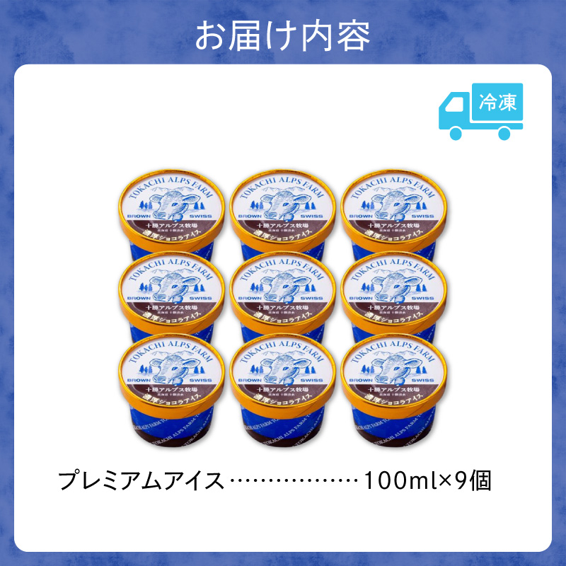 十勝アルプス牧場 濃厚ショコラアイス9個セット _S020-0019