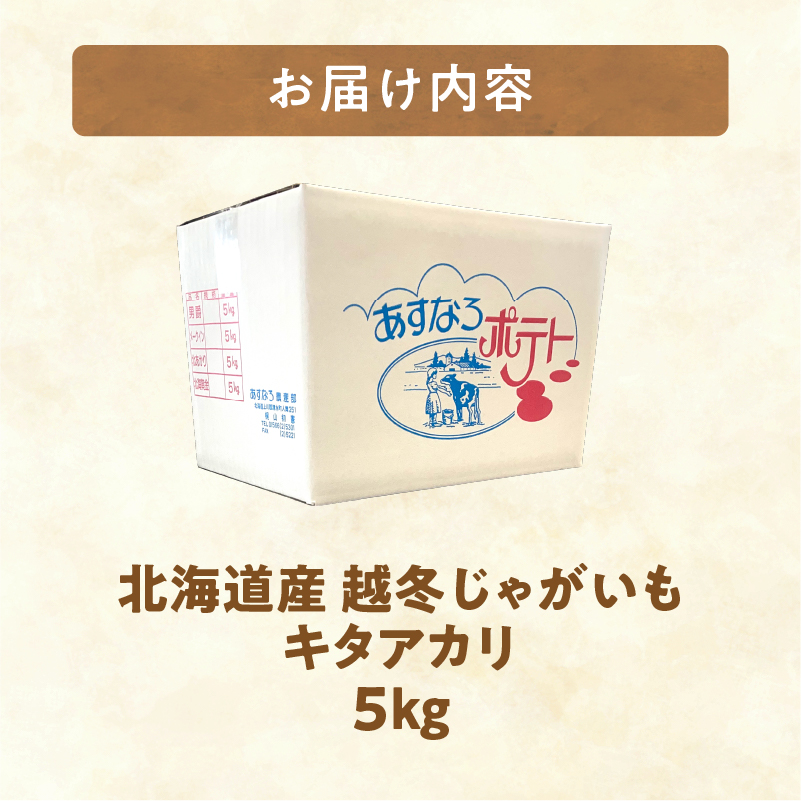2026年発送分先行受付！ホクホク あま～い！ 低温貯蔵！北海道産 越冬じゃがいも キタアカリ 約5kg_S041-0003