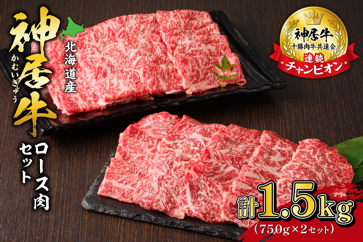 佐藤さんちの神居牛ロース肉セット 750g×2_S013-0010