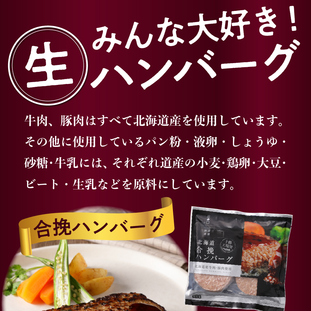 北海道十勝芽室町 あの！三國清三シェフが推奨！北海道生ハンバーグ２種 me039-001c