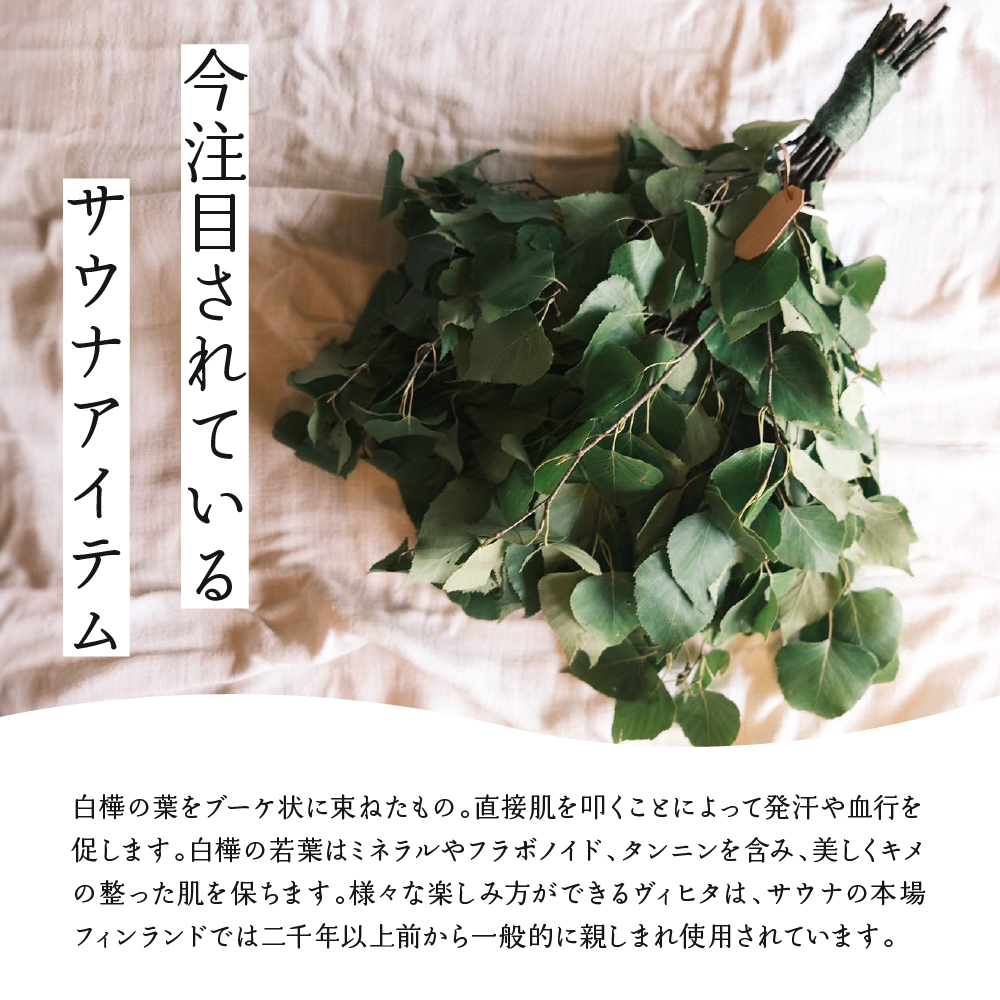 【先行受付】北海道芽室町産「白樺ヴィヒタ」2束　me055-002c-3