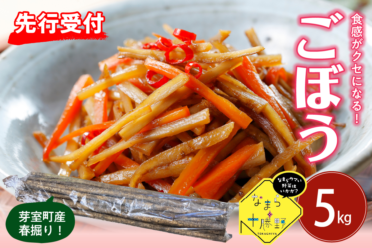 【先行受付】【2026年5月中旬より順次発送】北海道十勝芽室町 なまら十勝野 芽室町産 春掘りごぼう【柳川理想】M 5kg me001-032c
