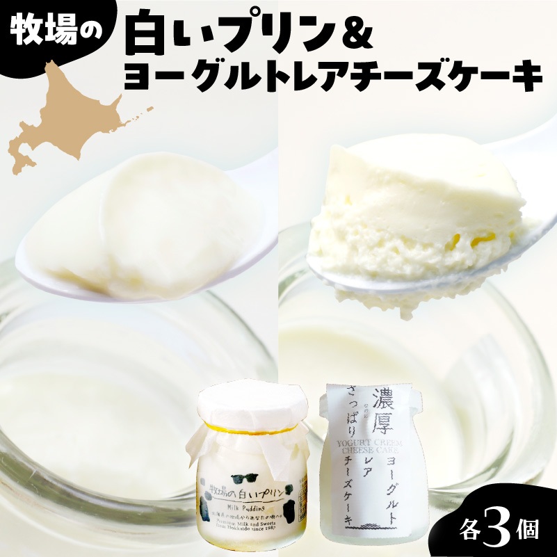 北海道十勝芽室町 牧場の白いプリンとヨーグルトレアセット me079-011c