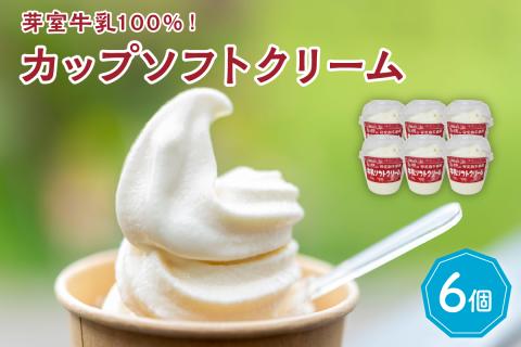 北海道十勝芽室町　あいす屋さんの牛乳ソフトクリーム　6個入り me008-006c