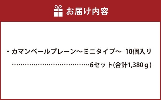 カマンベールプレーン ～ミニタイプ～ 10個入り×6セット 合計60個 カマンベール カマンベールチーズ チーズ 手造り 個包装 花畑牧場 北海道 中札内村 冷蔵 [002-0079]