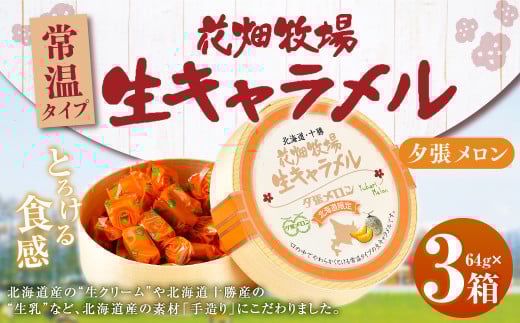 花畑牧場 生キャラメル 夕張メロン（常温） 64g×3セット