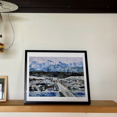 日高山脈の油彩画(複製原画)　1点