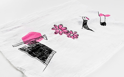 大樹の手ぬぐい(ピンク)