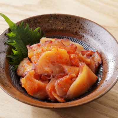 北海道産・タコの醤油漬け150gとキムチ漬け150gのセット|漁師の手作り【配送不可地域：離島】