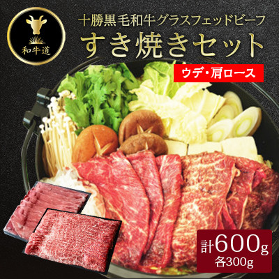 和牛道すき焼きセット(ウデ薄切りスライス300g・肩ロースすき焼き300g)【配送不可地域：離島】