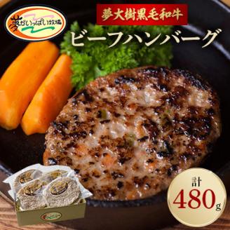 夢がいっぱい牧場の夢大樹黒毛和牛・黒毛和牛100%ハンバーグ120g(4個)【DT-003】【配送不可地域：離島】