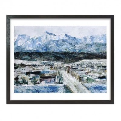 日高山脈の油彩画(複製原画)　1点