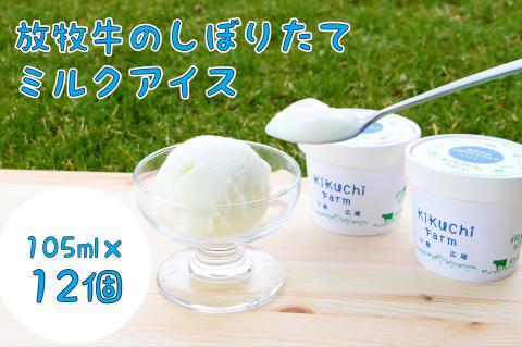 放牧牛のしぼりたてミルクアイス１２個入り