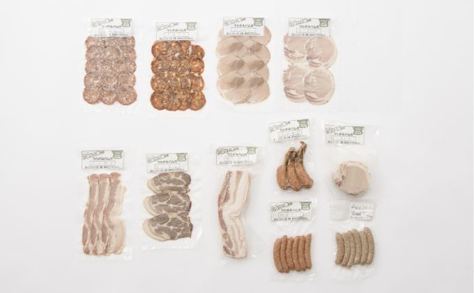 十勝の無添加豚 ソーセージ・ベーコン・ハム 11種セット 計1.3kg以上［うらがみミート］ 無塩せき 保存料・結着剤不使用【ハム ソーセージ ウィンナー ベーコン 肉 豚 国産 惣菜 おつまみ 料理 燻製 加工品 北海道 十勝 幕別 】