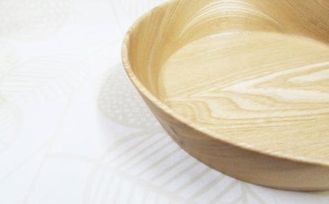 十勝の木のうつわ［天然木製］ おけ型ボウル 24cm【 工芸品 食器 お皿 北海道 十勝 幕別 】