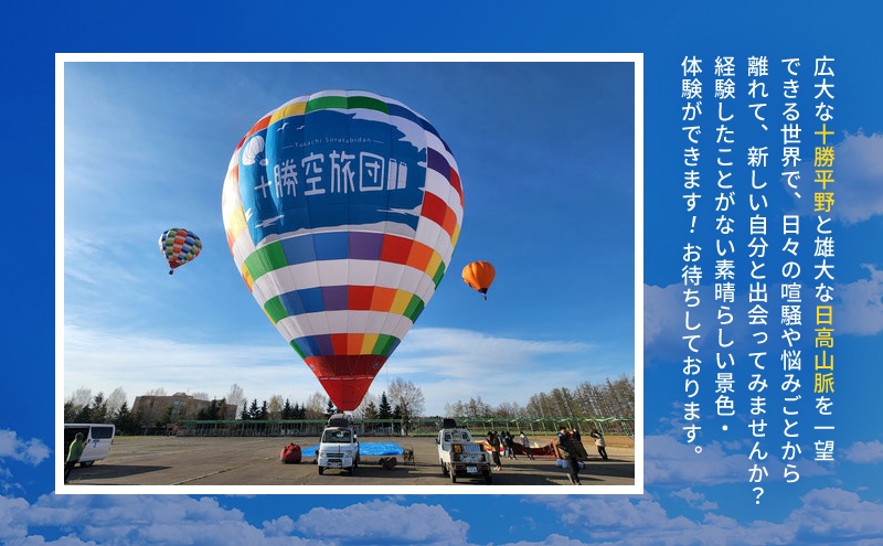 北海道 十勝 熱気球 搭乗体験チケット 5名様 フリーフライ