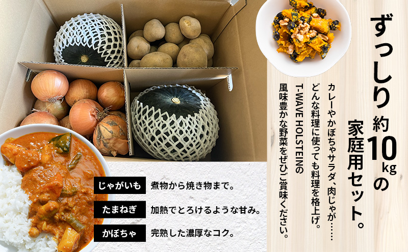 【2026年発送先行予約】十勝幕別町産 かぼちゃ2個・玉ねぎ4kg・じゃがいも2kg 計約10kg［山田敏明牧場］ 野菜 たまねぎ セット 詰合せ 旬の野菜 産地直送 北海道産
