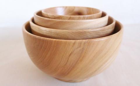 十勝の木のうつわ［天然木製］ 四つ椀 入れ子【 工芸品 食器 汁椀 調理器具 北海道 十勝 幕別 】