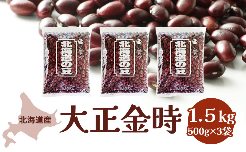 北海道産 大正金時1.5kg［小田壱］【 金時 大正金時 豆 乾物 