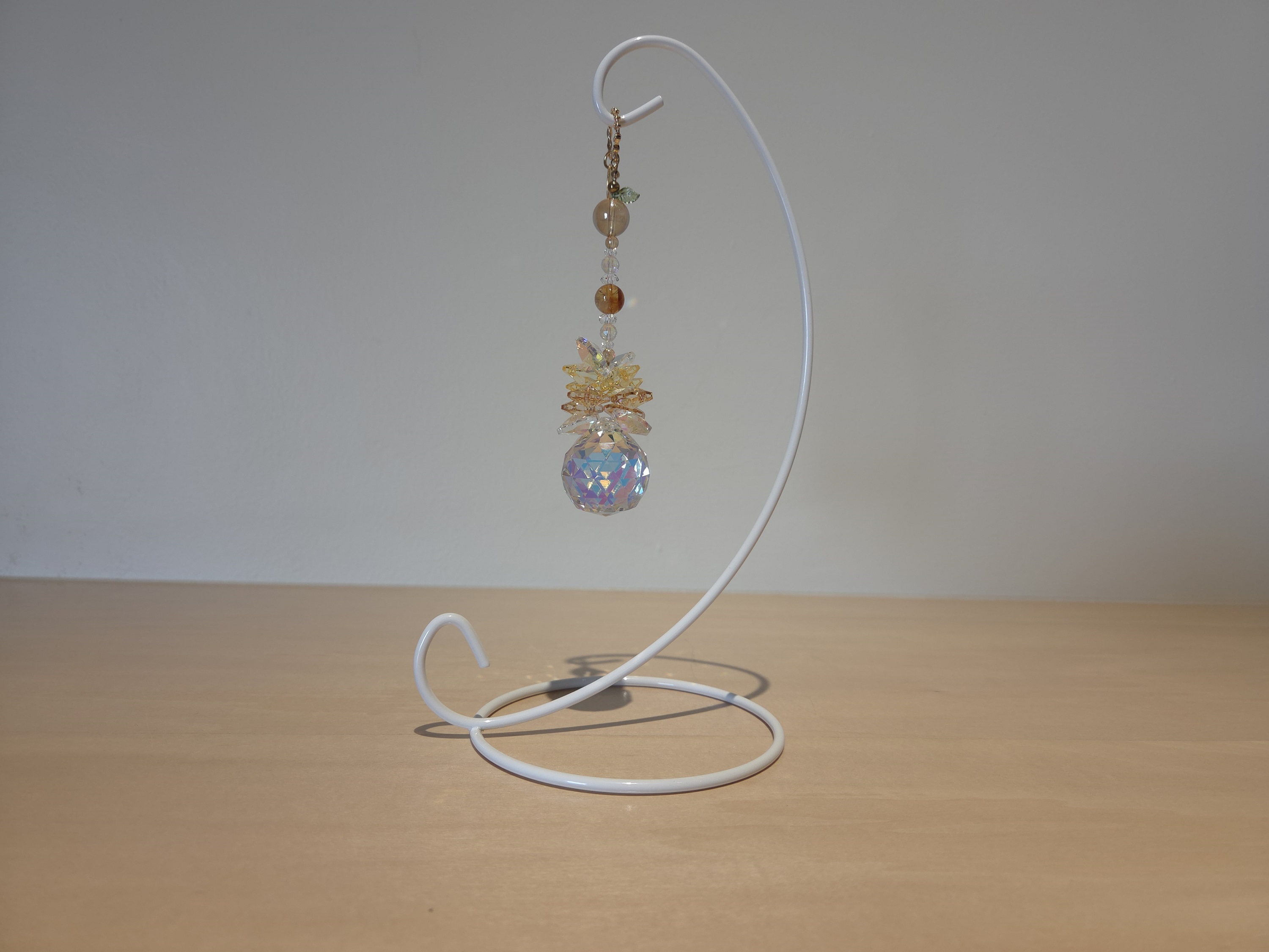 サンキャッチャー（ブランデー） 北海道 池田町 いけだワイン城 オリジナル クリスタル インテリア 窓飾り 天然石 クリスタル アクセサリー ギフト