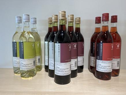 町民用シリーズワイン12本セット(町民用赤6本・町民用白3本・町民用ロゼ3本)　北海道　十勝ワイン