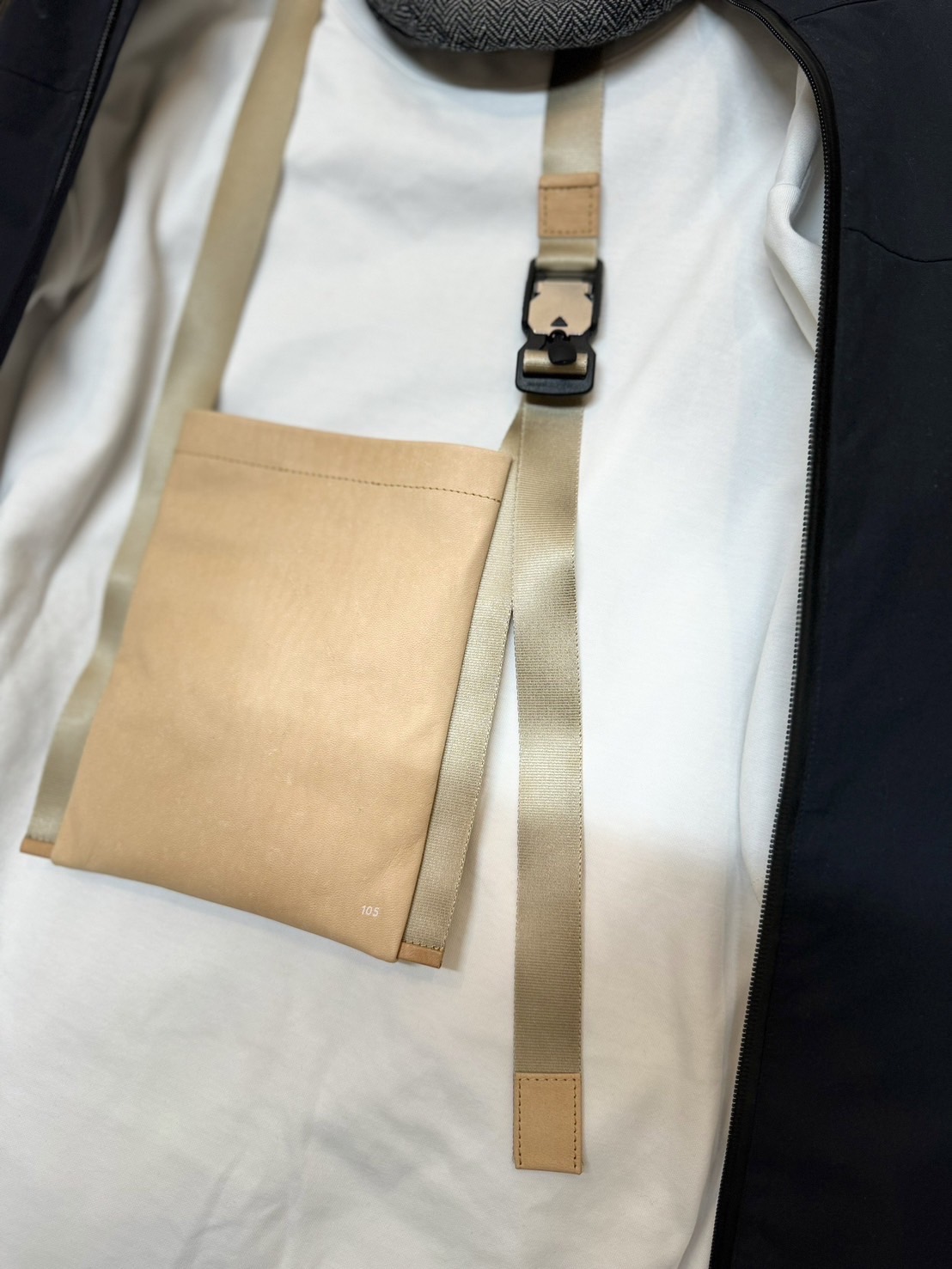 Leather Sacoche / 105　エゾ鹿革 バッグ 希少