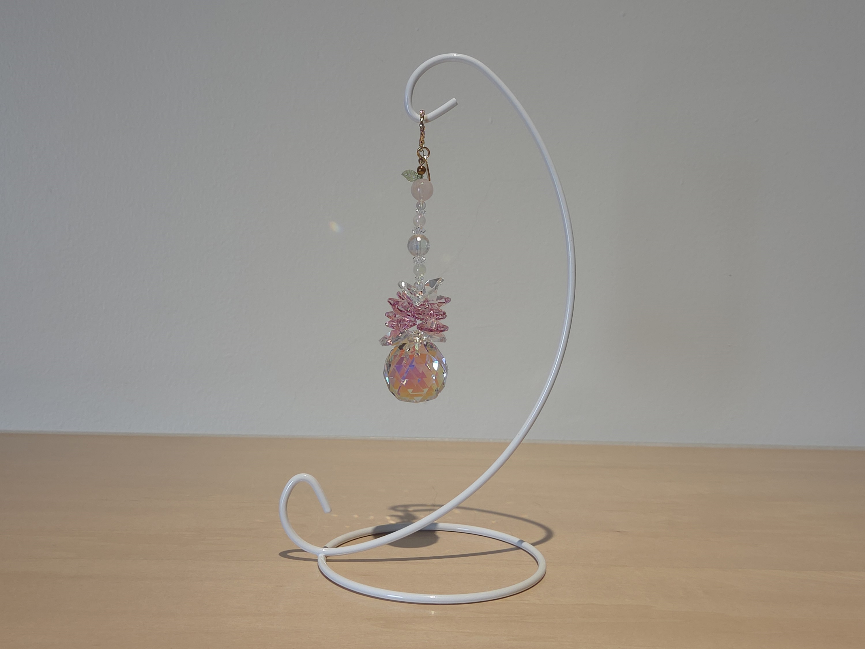 サンキャッチャー（清見蝦夷山桜） 北海道 池田町 いけだワイン城 オリジナル クリスタル インテリア 窓飾り 天然石 クリスタル アクセサリー ギフト