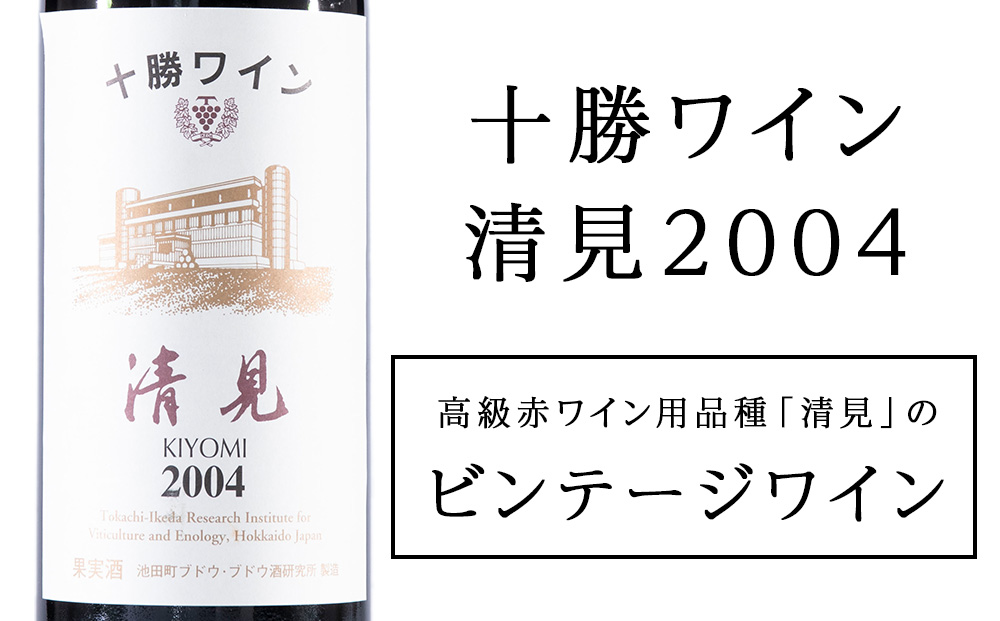 十勝ワイン 清見（キヨミ）2004準グレートビンテージ 720ml 北海道池田町 ビンテージ 赤ワイン 数量限定