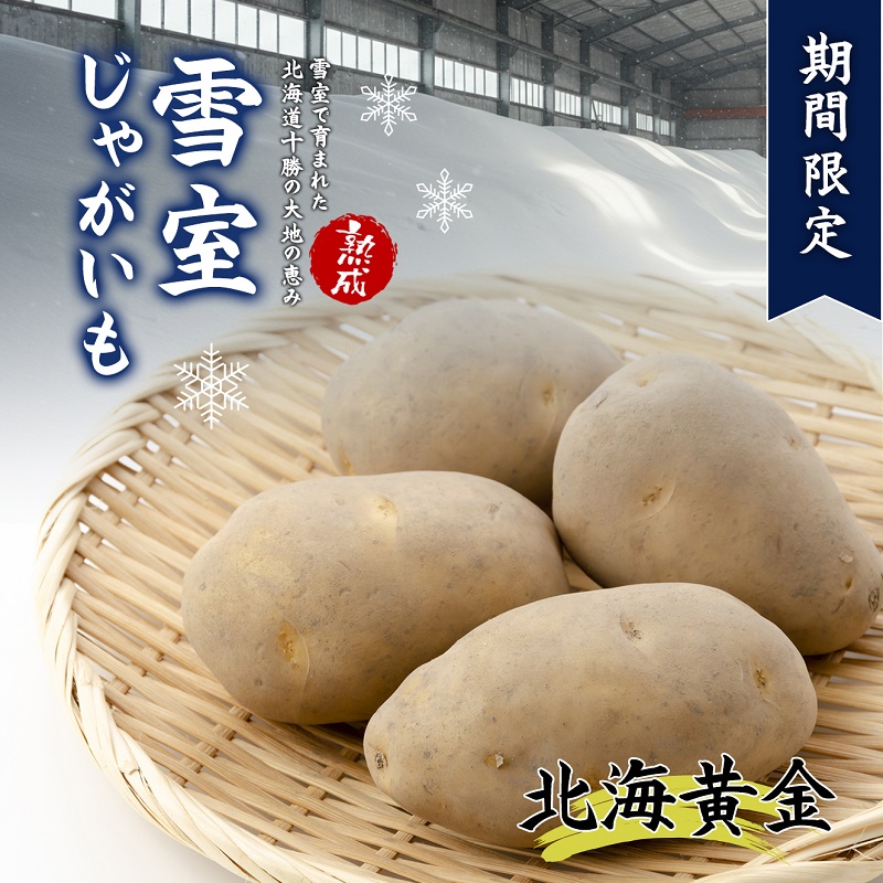 北海道産 熟成じゃがいも 北海黄金 4kg  期間限定 雪室貯蔵 十勝産 ジャガイモ じゃが芋 いも 甘い