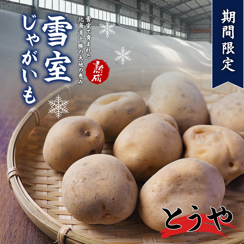 北海道産 熟成じゃがいも とうや 4㎏ 期間限定 雪室貯蔵 十勝産 ジャガイモ じゃが芋 いも 甘い