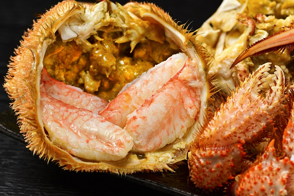 活ゆで毛蟹　2尾で1050～1100g【冷蔵】毛ガニ 毛かに 国産 北海道産