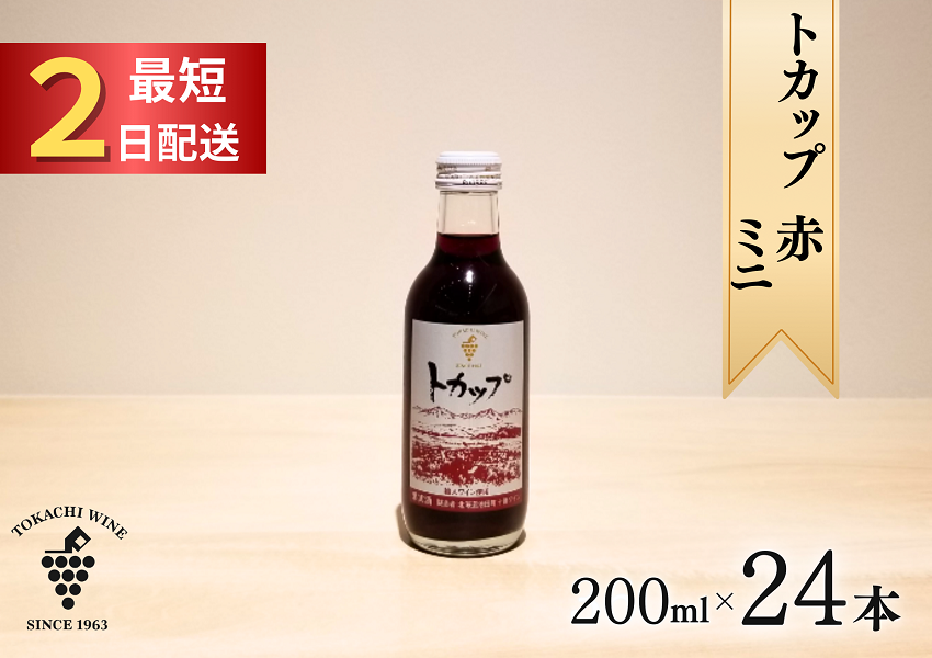 十勝ワイン ミニボトル24本（赤）200ml×24本 赤ワイン 飲み切り お申込みから最短2日発送