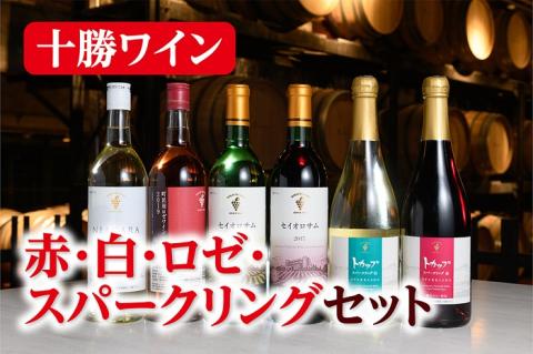 十勝ワイン 赤・白・ロゼ・スパークリング6本セット 赤ワイン 白ワイン スパークリングワイン お祝い ディナー パーティー