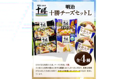 明治北海道十勝チーズセットL(4種) 計6個 本別町観光協会 《60日以内に出荷予定(土日祝除く)》詰め合わせ チーズ カマンベール---hsh_chkmcl_60d_23_12000_4i---