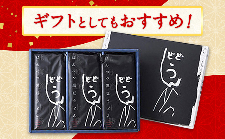 北海道十勝 ほんべつ黒豆うどん (200g×10袋) めんつゆ付き 有限会社 源すし 送料無料 北海道 本別町《45日以内に出荷予定(土日祝除く)》十勝本別産大豆 十勝産小麦 釧路昆布森産さお前昆布 十勝本別産人参---hsh_gshkumt_45d_23_15500_10p---