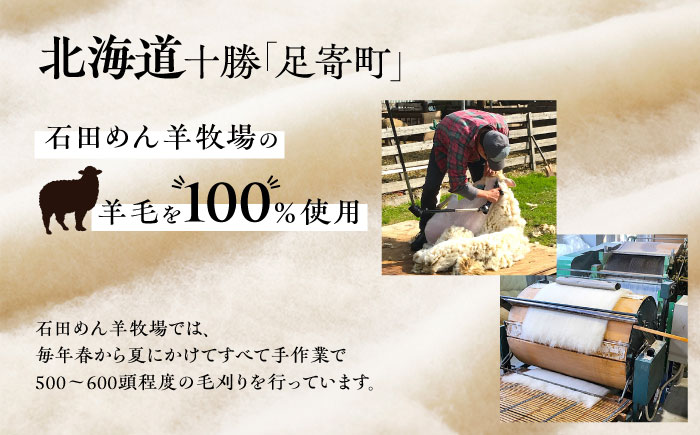 希少 羊毛100％使用 職人手作りの羊毛掛け布団（シングル）《足寄町》【石田めん羊牧場】[BEAD008]