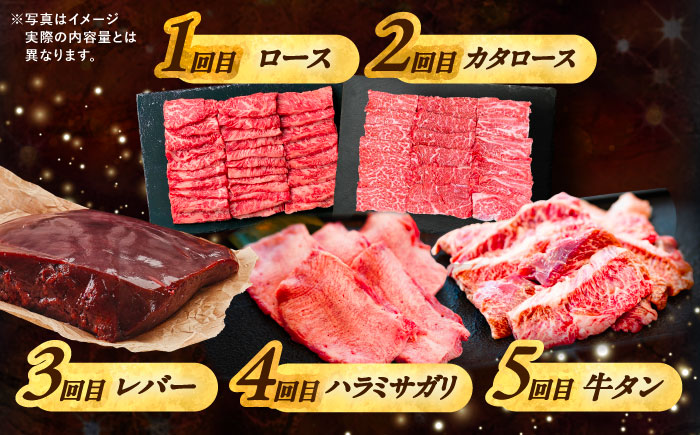 【5回定期便】 北海道 十勝 ハーブ牛 焼肉 5種  計 2kg （200g×10） 《足寄町》【株式会社ノベルズ食品】 [BEAQ045]