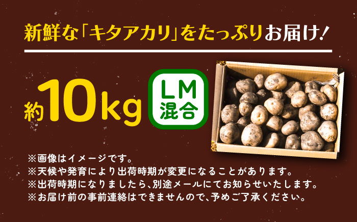 【先行予約】北海道産 じゃがいも きたあかり 10kg（LM混合）《足寄町》【党崎農場】[BEAA007]