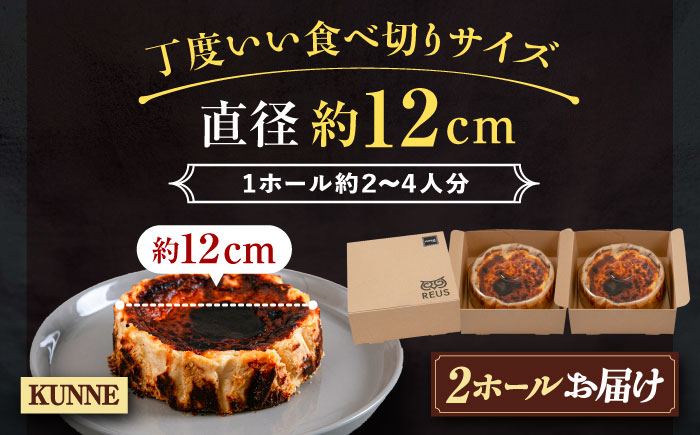 十勝の素材にこだわったレウス チーズケーキ「クンネ」12cm×2ホール　《足寄町》　【株式会社ASCOM】 [BEAP007]