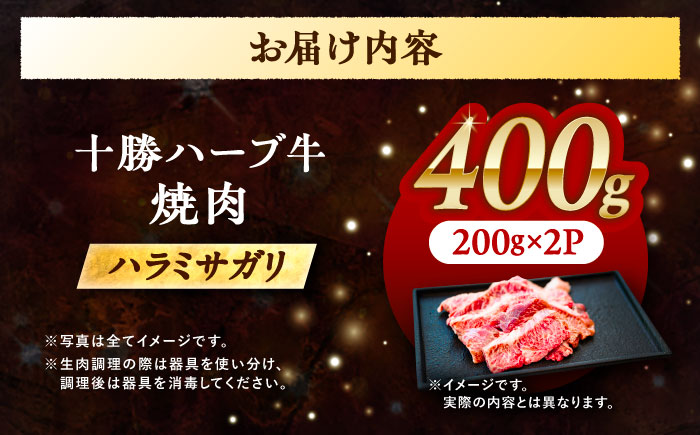 北海道 十勝 ハーブ牛 ハラミ サガリ 焼肉 400g （200g×2） 《足寄町》【株式会社ノベルズ食品】 [BEAQ023]