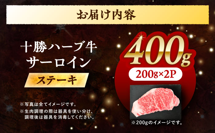 北海道 十勝 ハーブ牛  サーロインステーキ 400g（200g×2） 《足寄町》【株式会社ノベルズ食品】 [BEAQ047] 200g×2パック