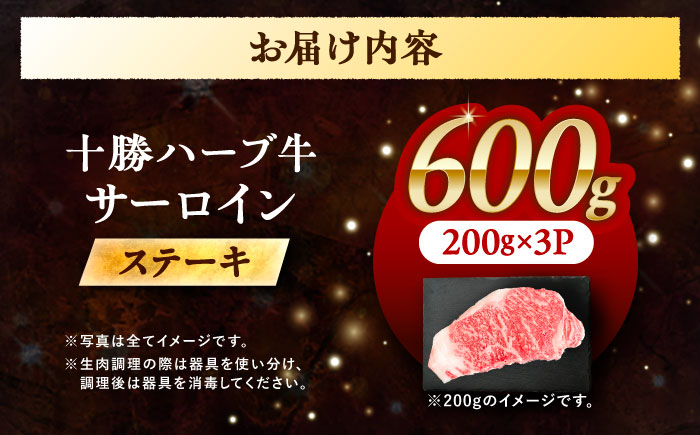 北海道 十勝 ハーブ牛  サーロインステーキ 600g （200g×3） 《足寄町》【株式会社ノベルズ食品】 [BEAQ048] 200g×3パック