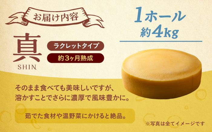 北海道 ラクレット 真 -SHIN- 1ホール（約4kg）《足寄町》【合同会社あしょろチーズ工房】[BEAU006]