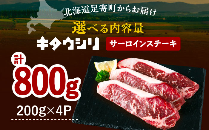 北海道産牛 サーロインステーキ 200g×4パック 《足寄町》 【北海道チクレンミート】 肉 牛肉 北海道産 [BEBJ002] 800g（200g × 4枚）