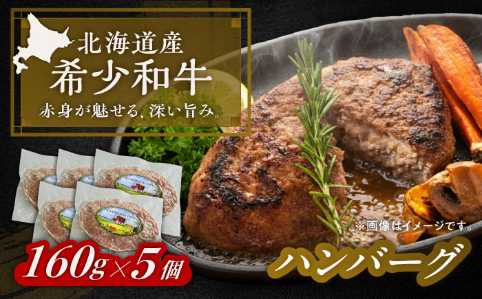 北海道 北十勝 短角牛 ハンバーグ 160g×5《足寄町》【北十勝ファーム有限会社】 [BEAI089] 160g×5パック