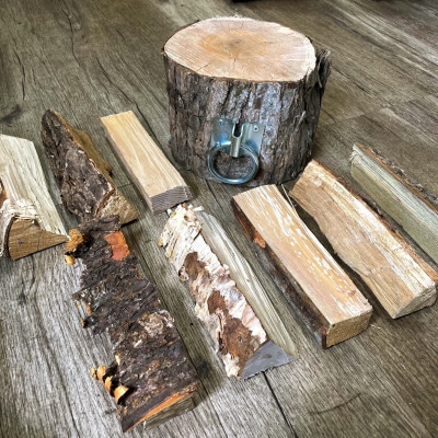 薪割り台セット 5kg 北海道産 広葉樹 キャンプ