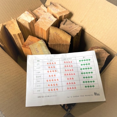 樹種別薪 7種お試しセット 2kg 北海道道東産 広葉樹  キャンプ