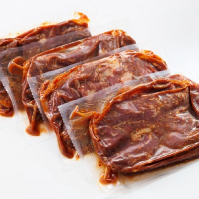 【毎月定期便】国産味付牛カルビ 200g×5パック(合計1kg)全3回【配送不可地域：離島】