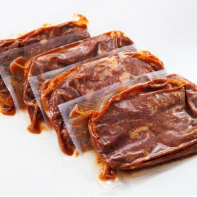 【毎月定期便】国産味付牛カルビ 200g×5パック(合計1kg)全5回【配送不可地域：離島】